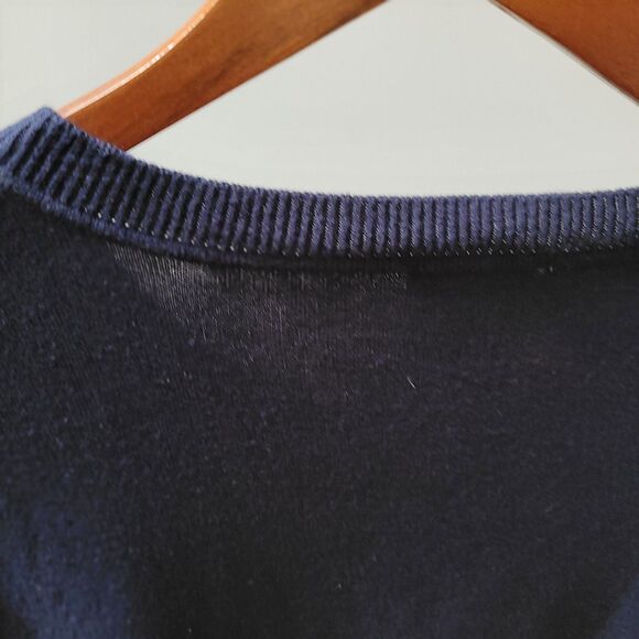 Talbots Cardigan Size Medium Blue 3/4 Sleeve  Knit Sweater  Button Front - Picture 7 of 8